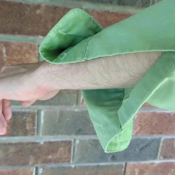 Lime Green 1960's Men's  Shirt - Picture 7 of 8